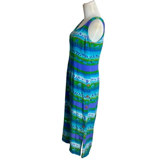 Maggie London Multi-Color Maxi Dress. Size 6 - Picture 2 of 3